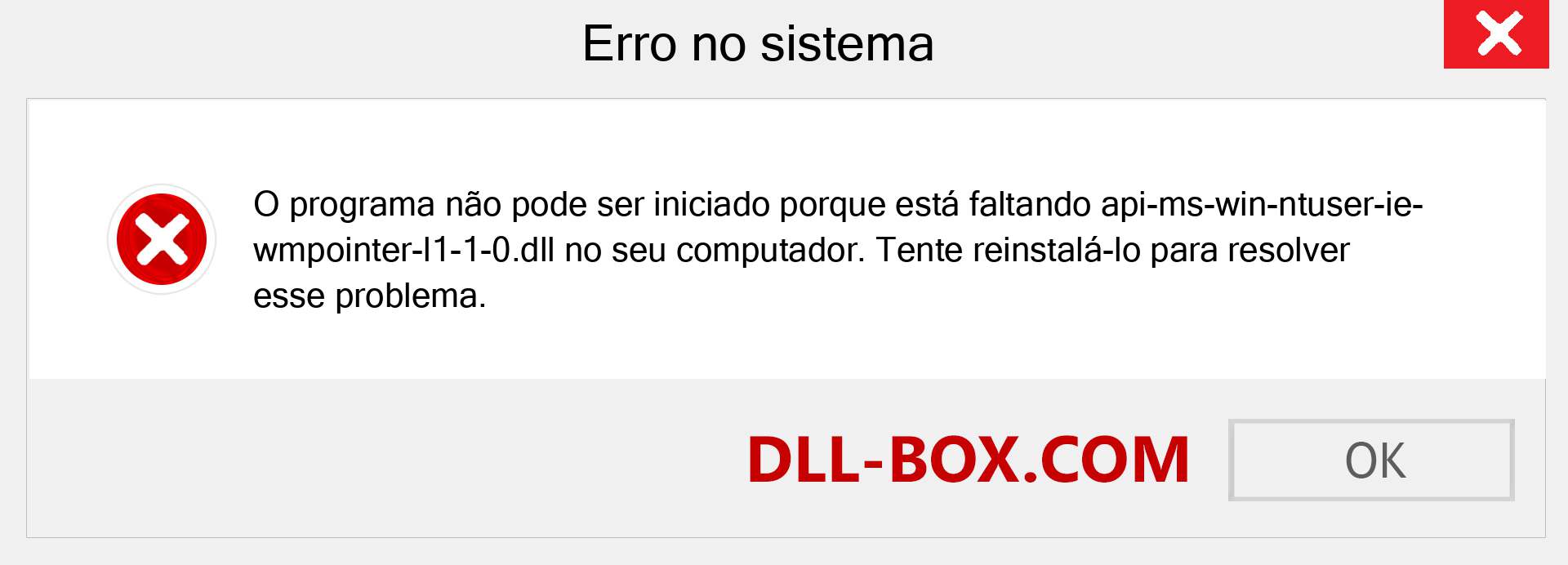 Arquivo api-ms-win-ntuser-ie-wmpointer-l1-1-0.dll ausente ?. Download para Windows 7, 8, 10 - Correção de erro ausente api-ms-win-ntuser-ie-wmpointer-l1-1-0 dll no Windows, fotos, imagens